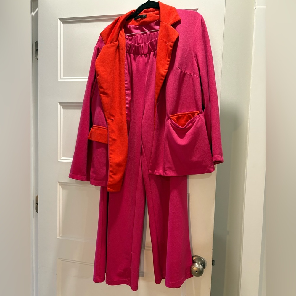 Pink and Orange Two-Piece Set